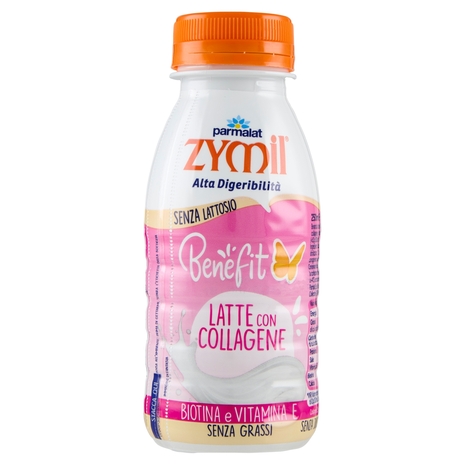 Zymil Alta Digeribilità Senza Lattosio Benefit Latte con Collagene, Biotina e Vitamina E 250 ml